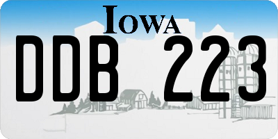 IA license plate DDB223