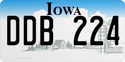 IA license plate DDB224