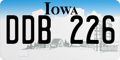 IA license plate DDB226