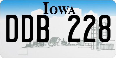 IA license plate DDB228