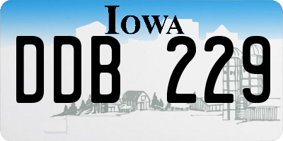 IA license plate DDB229