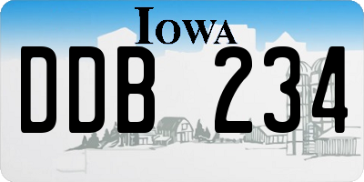 IA license plate DDB234