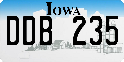 IA license plate DDB235