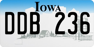 IA license plate DDB236