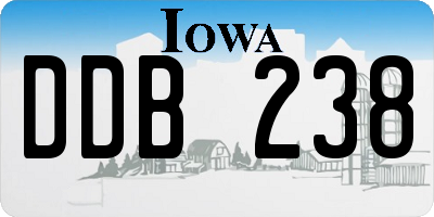 IA license plate DDB238
