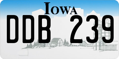 IA license plate DDB239