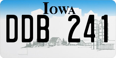 IA license plate DDB241