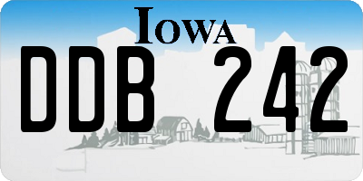 IA license plate DDB242