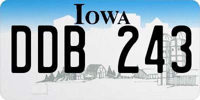IA license plate DDB243