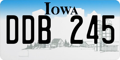 IA license plate DDB245