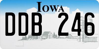 IA license plate DDB246