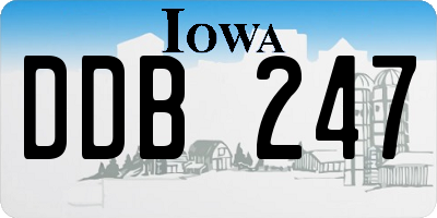 IA license plate DDB247