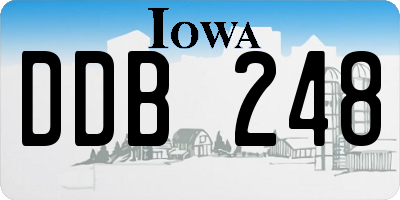 IA license plate DDB248