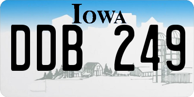 IA license plate DDB249