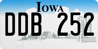 IA license plate DDB252