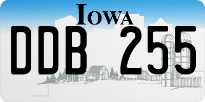 IA license plate DDB255