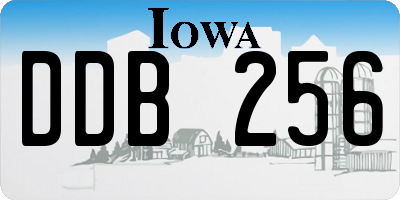 IA license plate DDB256