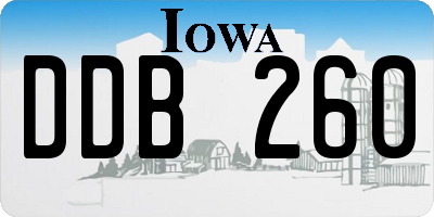 IA license plate DDB260
