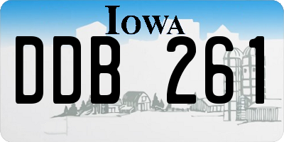 IA license plate DDB261