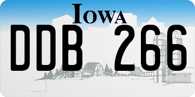 IA license plate DDB266