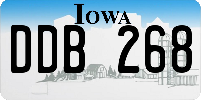 IA license plate DDB268