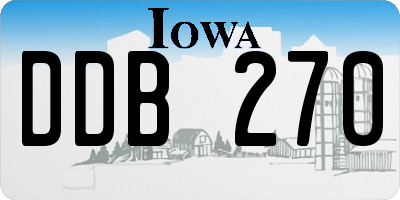 IA license plate DDB270