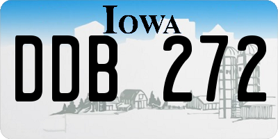 IA license plate DDB272