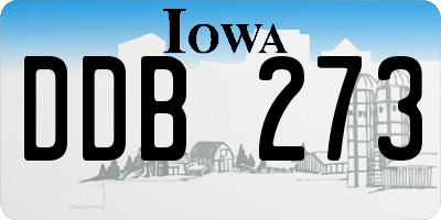 IA license plate DDB273