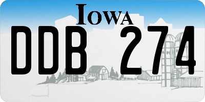 IA license plate DDB274