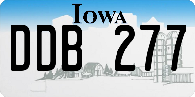 IA license plate DDB277