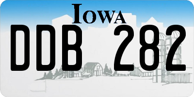 IA license plate DDB282