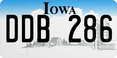 IA license plate DDB286