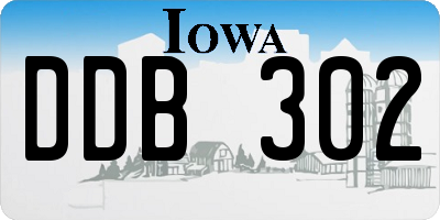 IA license plate DDB302