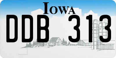 IA license plate DDB313