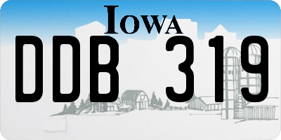 IA license plate DDB319