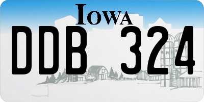 IA license plate DDB324