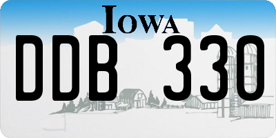 IA license plate DDB330