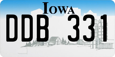 IA license plate DDB331