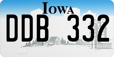 IA license plate DDB332