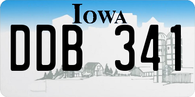 IA license plate DDB341
