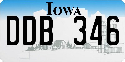 IA license plate DDB346