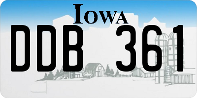 IA license plate DDB361
