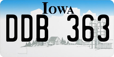 IA license plate DDB363