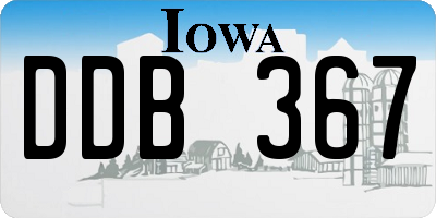 IA license plate DDB367
