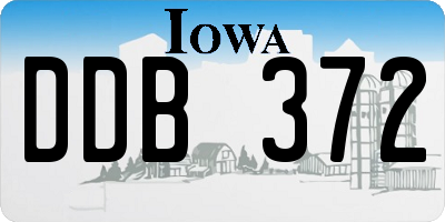 IA license plate DDB372