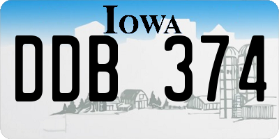 IA license plate DDB374