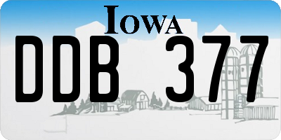 IA license plate DDB377