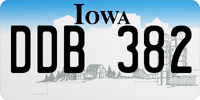 IA license plate DDB382