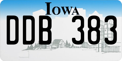 IA license plate DDB383