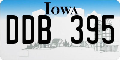 IA license plate DDB395